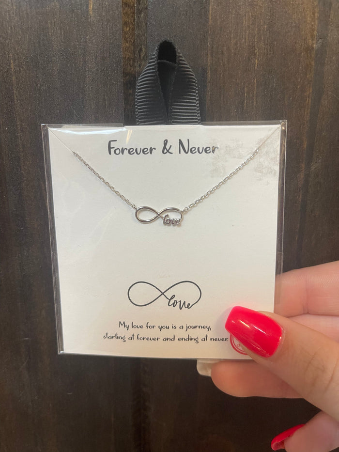 Reign Necklace- "Forever & Never" Infinity Love