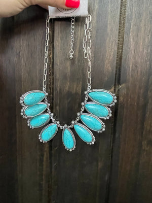 Manning Necklaces- "Rainfall" Turquoise Pendants