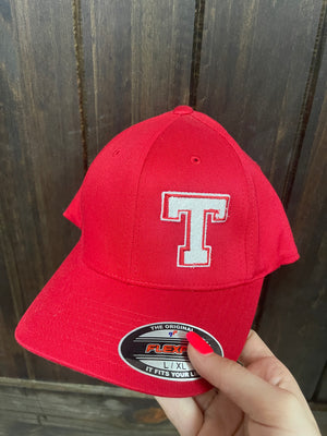 "Tomball T Logo" Side Panel Red Flex Fit Hat