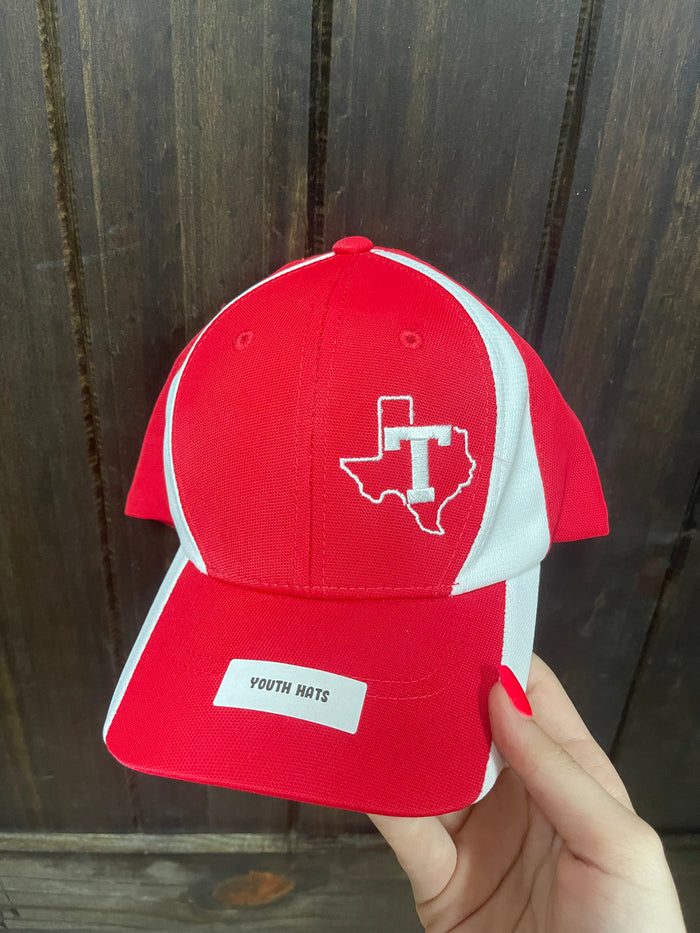 "Texas W/ T Logo" Red & White Side
