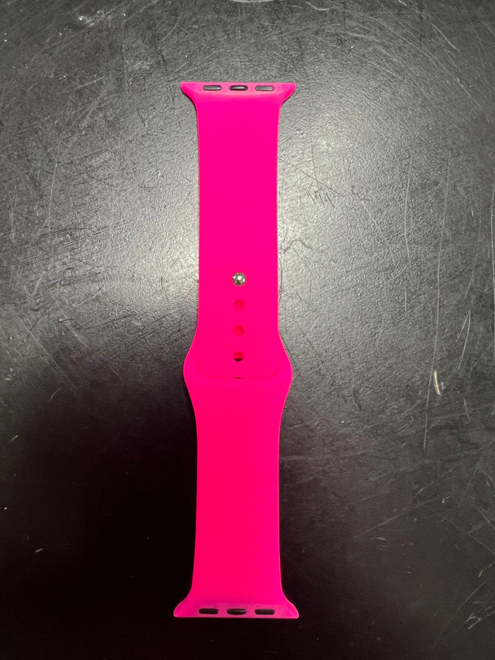 Silicone Watchband- Plain Neon Pink