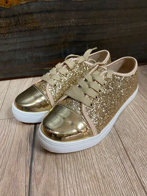 Blossom Kids Shoes- Gold Glitter