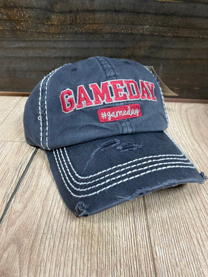 "Gameday" Dark Grey Denim Hat