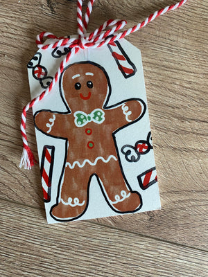 Christmas Gift Tags- Wooden "Gingerbread Cookie"