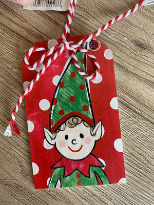 Christmas Gift Tags- Wooden "Elf"