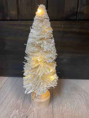Christmas Décor- Light Up Mini Trees "Cream"