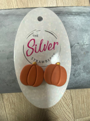 Sway Clay Earrings- Orange Pumpkins