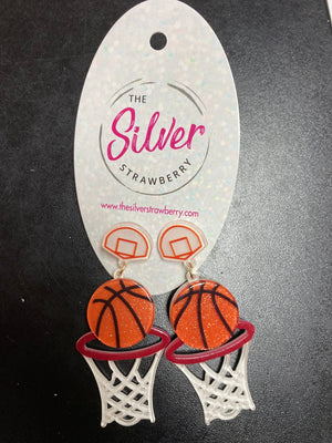 Glossy Acrylic- Basketball Hoops (Glitter)