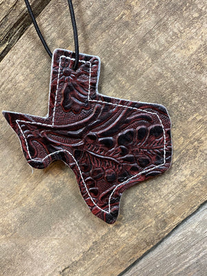 Tooled Red Texas Tag