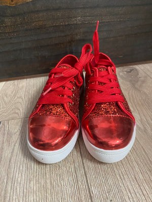 Blossom Kids Shoes- Red Glitter
