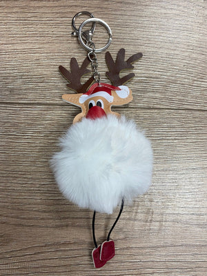 Puffy Puff Keychain- Reindeer