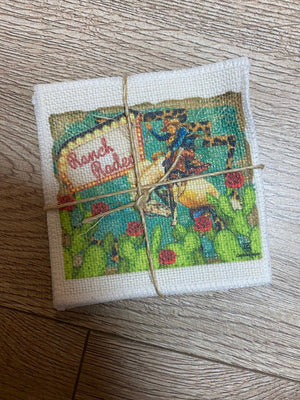 Cloth Coasters- "Ranch Rodeo"