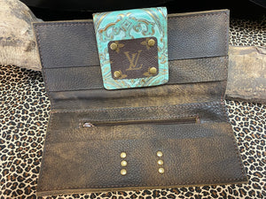 Revamped Rush Wallet- Turquoise Paisley