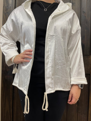 White "Silver Star" Open Front Jacket