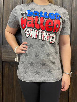 "Hey Batter Batter Swing" Baseball Tee