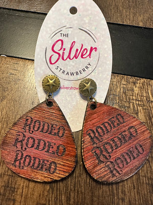 Cash Earrings- "Rodeo Rodeo" Red