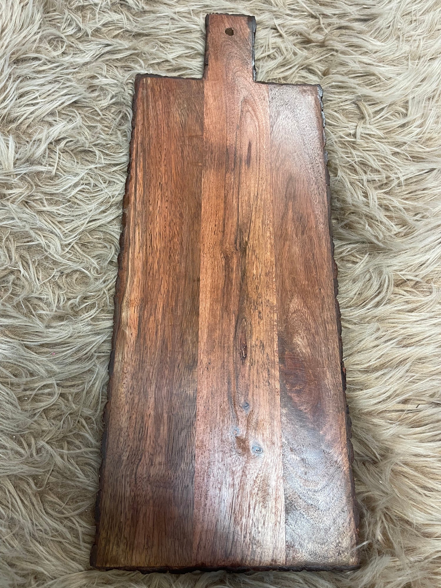 NATURAL WOOD CUTTING BOARD - RECTANGLE SHAPE