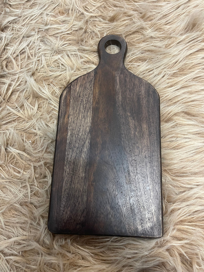 Cutting Board- Rectangle Stained W/ Handle (Small)