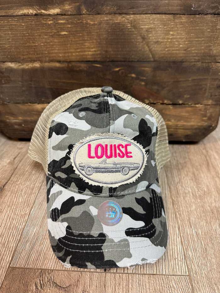 "Louise" Blue Camo Hat