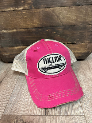 "Thelma" Hot Pink Denim Hat