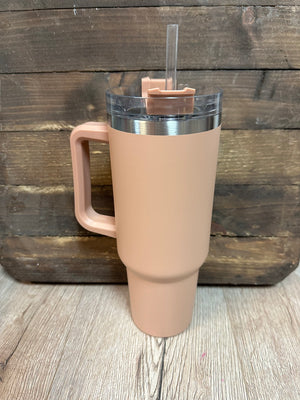 Handle Insulated Cup- Tan (40oz) – The Silver Strawberry