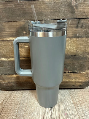 Handle Insulated Cup- Grey (40oz)