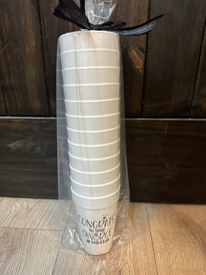 Styrofoam Cups- "Congrats On Your Divorce.."
