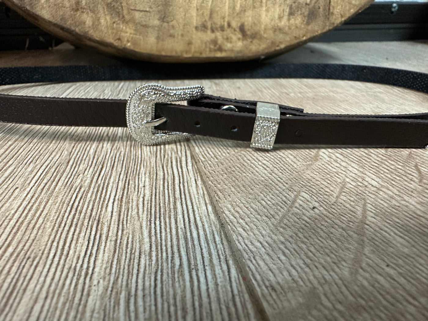 Hat Bands; Faux Leather- Brown Belt Buckle – The Silver Strawberry