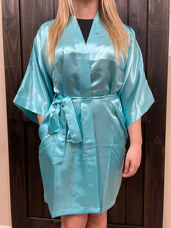 Robes- Turquoise Satin