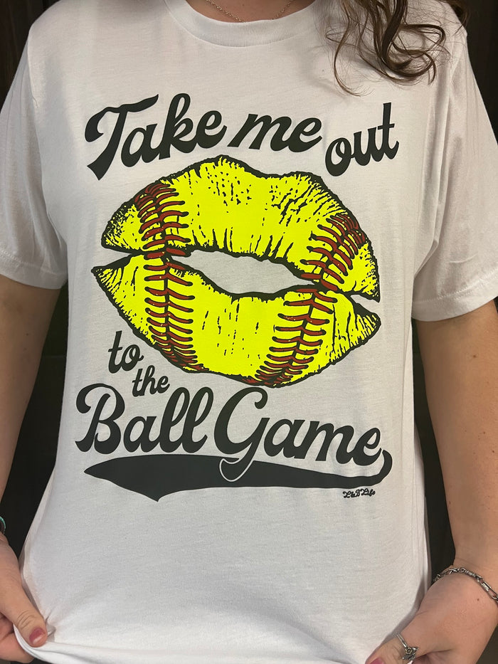 "Take Me Out To The Ball Game- Softball" Tee