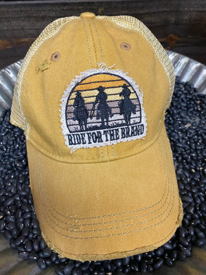 "Ride For The Brand" Mustard Hat