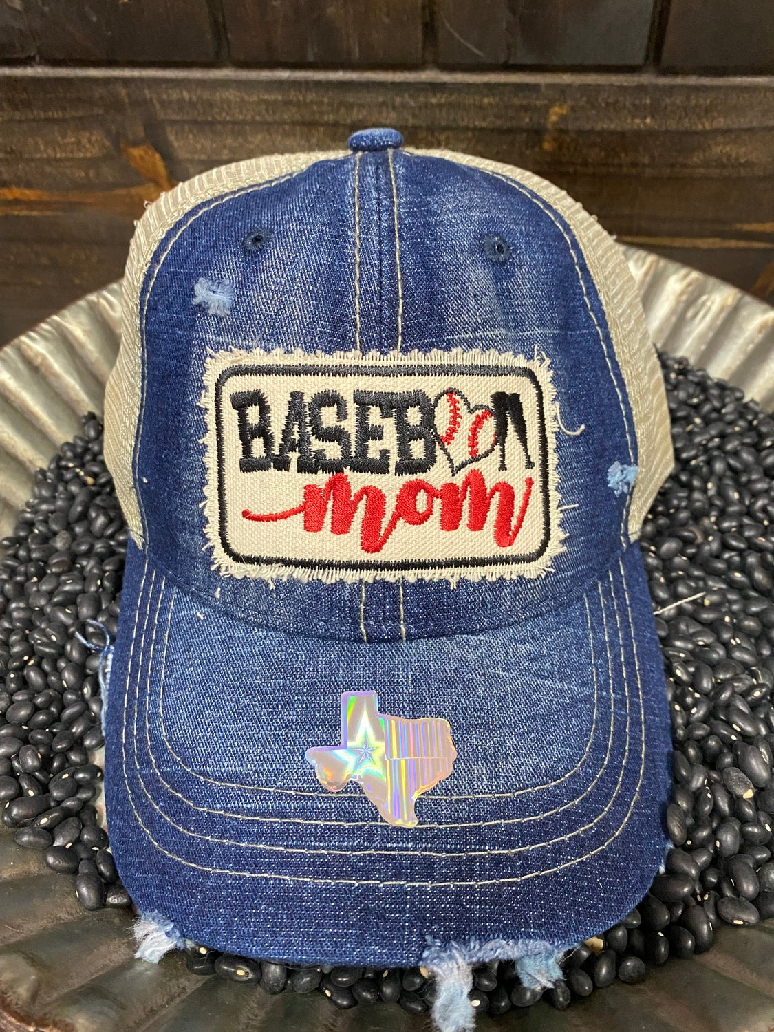 Texans White Distressed Blingy Hat