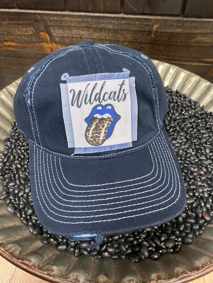 "Wildcat Cheetah Tongue" Navy Hat