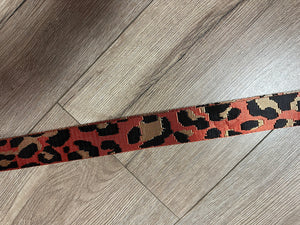 Revelry Purse Strap- Orange & Black Cheetah