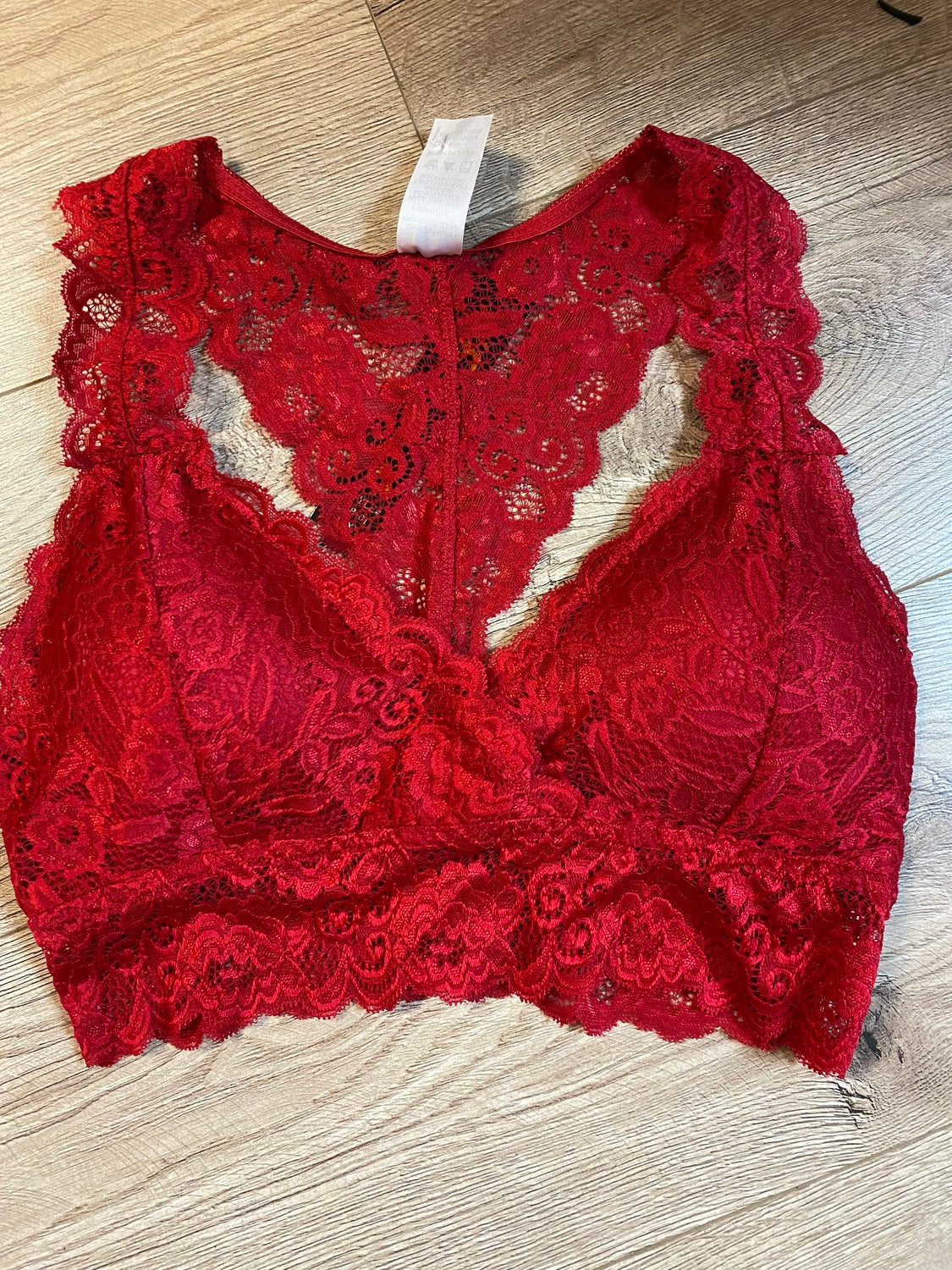 OG Bralette- Red Lace – The Silver Strawberry